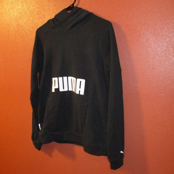 Puma Athletic Woman Large Black White Warm Long Sleeve Pullover Hoodie - Picture 3 of 6